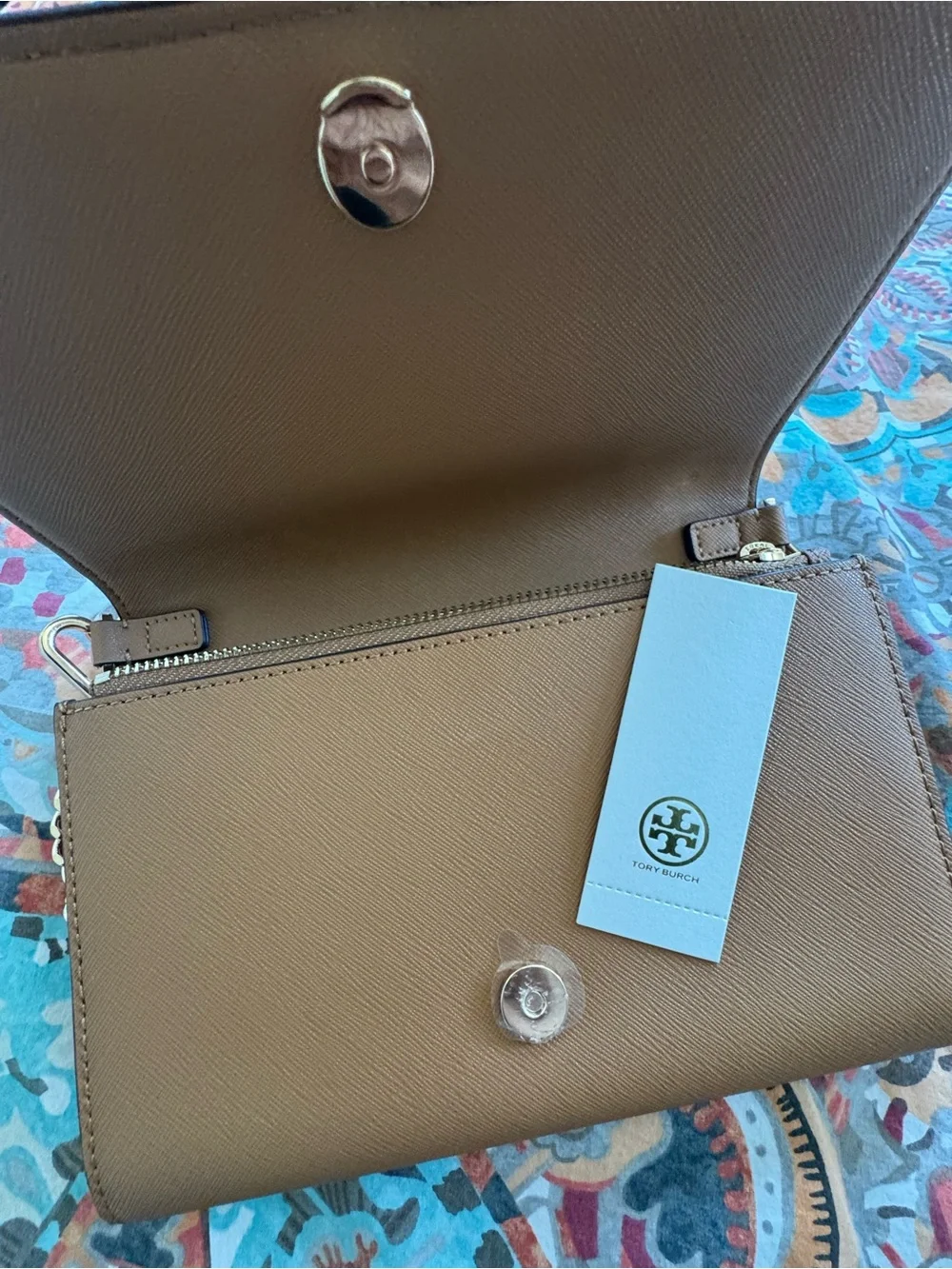 Tory Burch Emerson Leather Chain-Wallet Crossbody Bag Cardamom - Picture 10 of 12